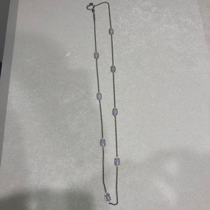 Kendra Scott Long Kellie Silver & Blue Necklace